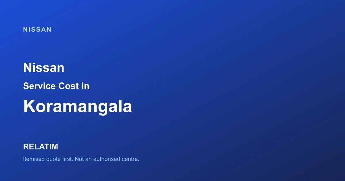 Nissan Service Cost in Koramangala, Bangalore